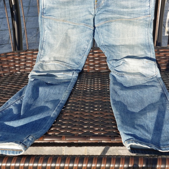 G star Raw 5620 3D Slim Light jeans with yellow Accents 31W x 30L - Picture 2 of 5